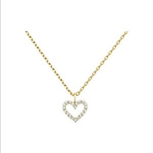 Gold Dainty Heart Pendant Necklace